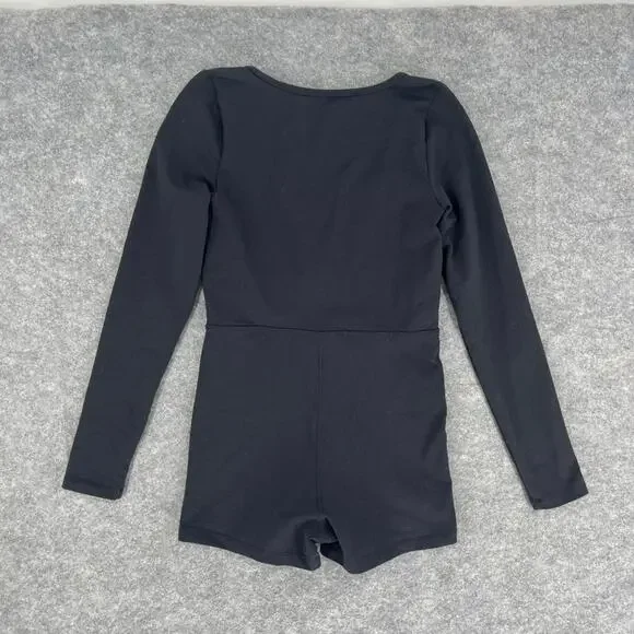 Wilfred Free Romper Black Size Medium Long Sleeve Short Kaz